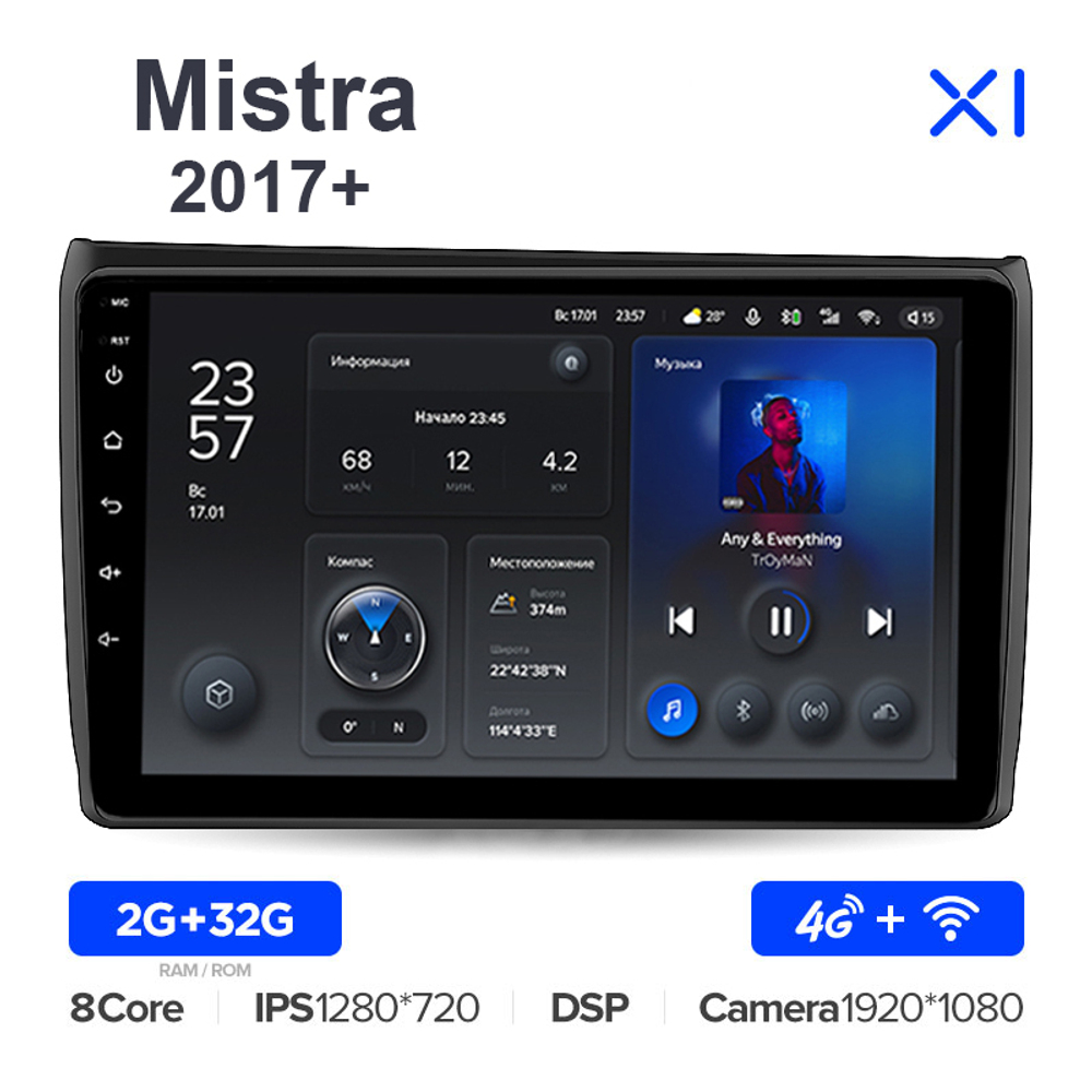 Teyes X1 10,2"для Hyundai Mistra 2017+