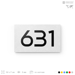 Номер на дверь 631, табличка на дверь для офиса, квартиры, кабинета, аудитории, склада, белая 120х70 мм, Айдентика Технолоджи