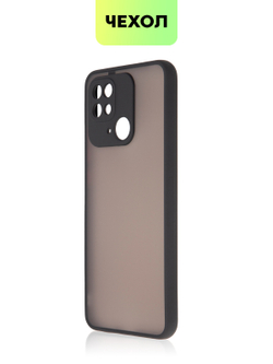 Чехол BROSCORP для Xiaomi Redmi 10C оптом (арт. XM-R10C-ST-TPU-BLACK-RED)