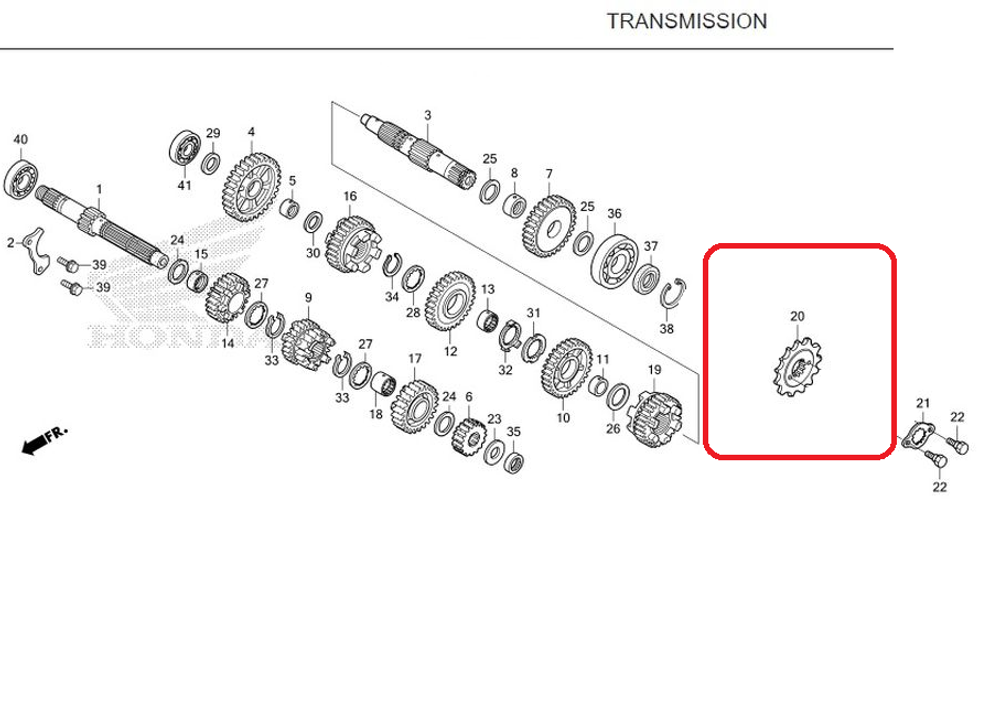 14T rubber. 23801-KYJ-940. SPROCKET COMP., DRIVE (14T). With rubber dumper