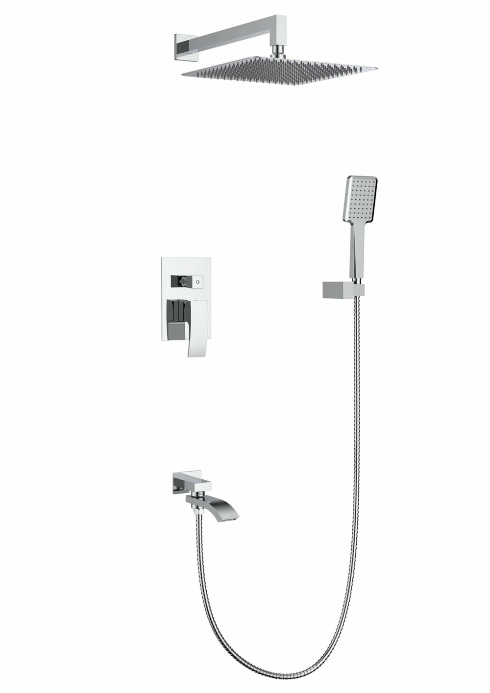 Встраиваемая душевая система скрытого монтажа Gappo G7107, хром