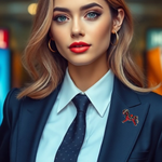 Брошка "Огненная Лошадка", стразы, бижутерный сплав, новогодняя