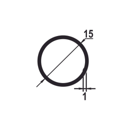 Труба круглая Лука 15*1 ТКр 04.2000.502л золото