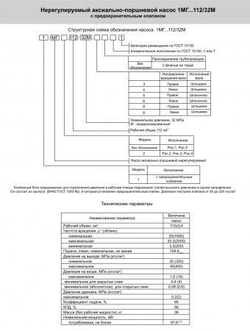 Гидронасос аксиально-поршневой 1МГ 112/32М.4 левого вращения (аналог 310.3.112.03.26, 310.4.112.03.26)