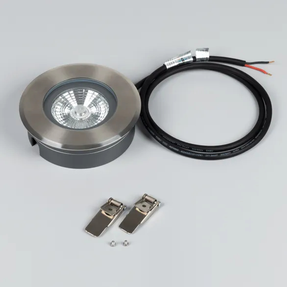 Светильник ART-GROUND-SLIM-R130-9W Warm3000 (SL, 30 deg, 24V) (Arlight, IP67 Металл, 3 года) 038165