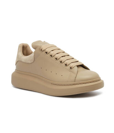 Кожаные кроссовки Alexander McQueen - бежевый(727388 WIEEY)