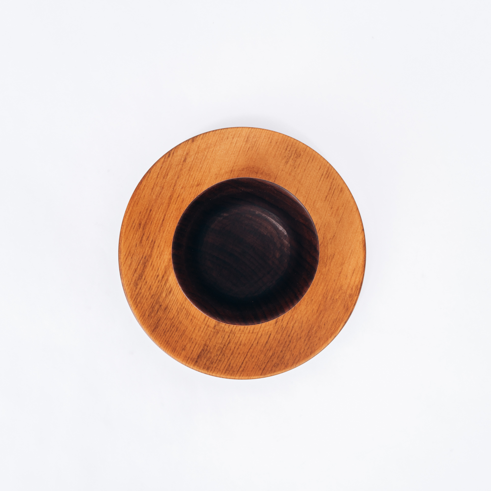 Деревянная кофейная чашка c блюдцем из дерева Сибирский кедр NC20