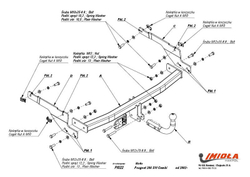 Фаркоп IMIOLA P.022 Peugeot 206 универсал 2002-2007(паспорт и сертификат в комплекте)(без электрики)