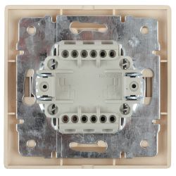 1-105-11 Intro Выключатель двойной с подсветкой, 10А-250В, IP20, СУ, Plano, сосна | Intro