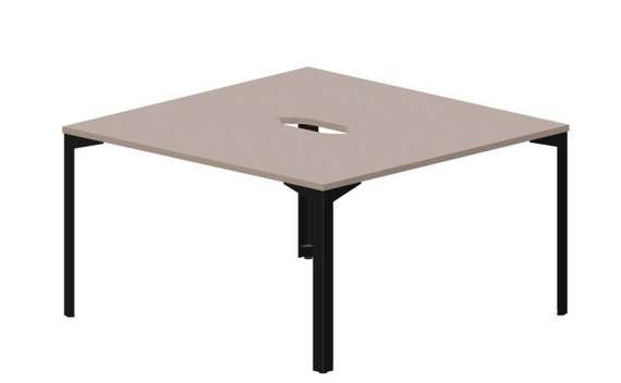 Составной стол на 2 рабочих места 138х136,6х75см (2 эргономичных выреза)