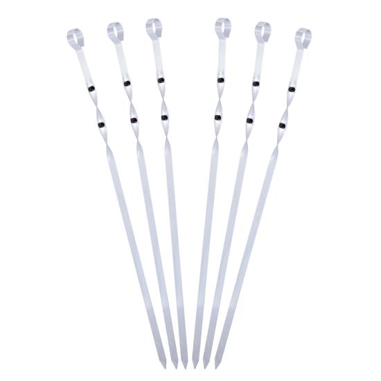 Шампуры 6 шт. из хромированной стали 45х1 см. СКАУТ 0711 в блистере