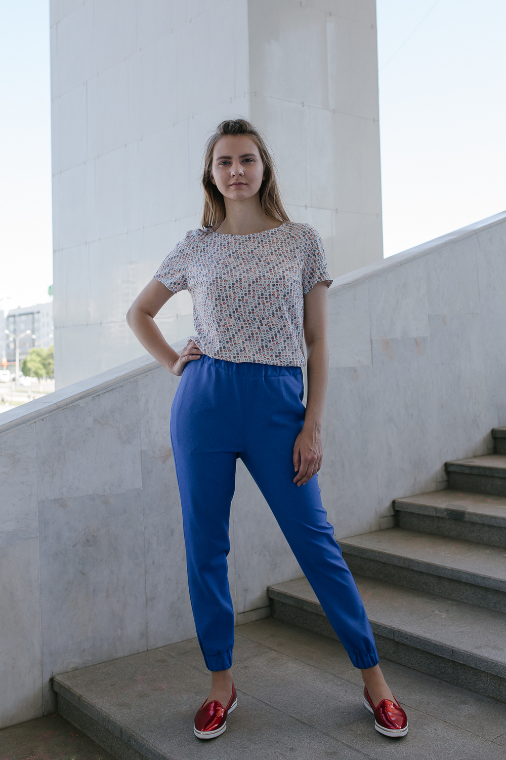 Брюки зауженные 2662АЕ, Кобальт #259Коб022662АЕ