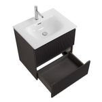 Тумба с раковиной подвесная BelBagno UNO-MINI-500-2C-SO-GSO Темно-Серый матовый, раковина белая BB-8099-3-50