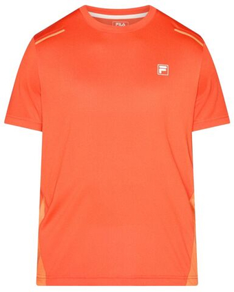 Мужская теннисная футболка Fila Jakub - grenadine/flame