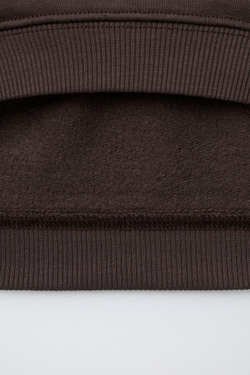 ZARA БАЗОВЫЙ КОМПЛЕКТ ТОЛСТОВКА И БРЮКИ-ДЖОГГЕРЫ С НАШИВКОЙ, ТЕМНО-БОРДОВЫЙ