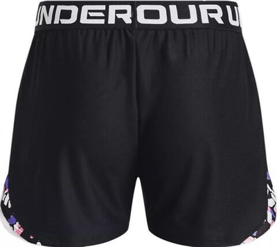 Шорты для девочки теннисные Under Armour Girls' UA Play Up Tri-Color Shorts - black/white
