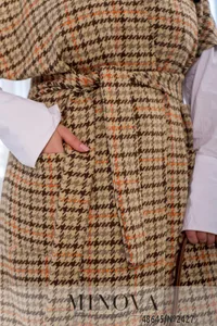 Кардиган 2427-бежевый-коричневый Minova