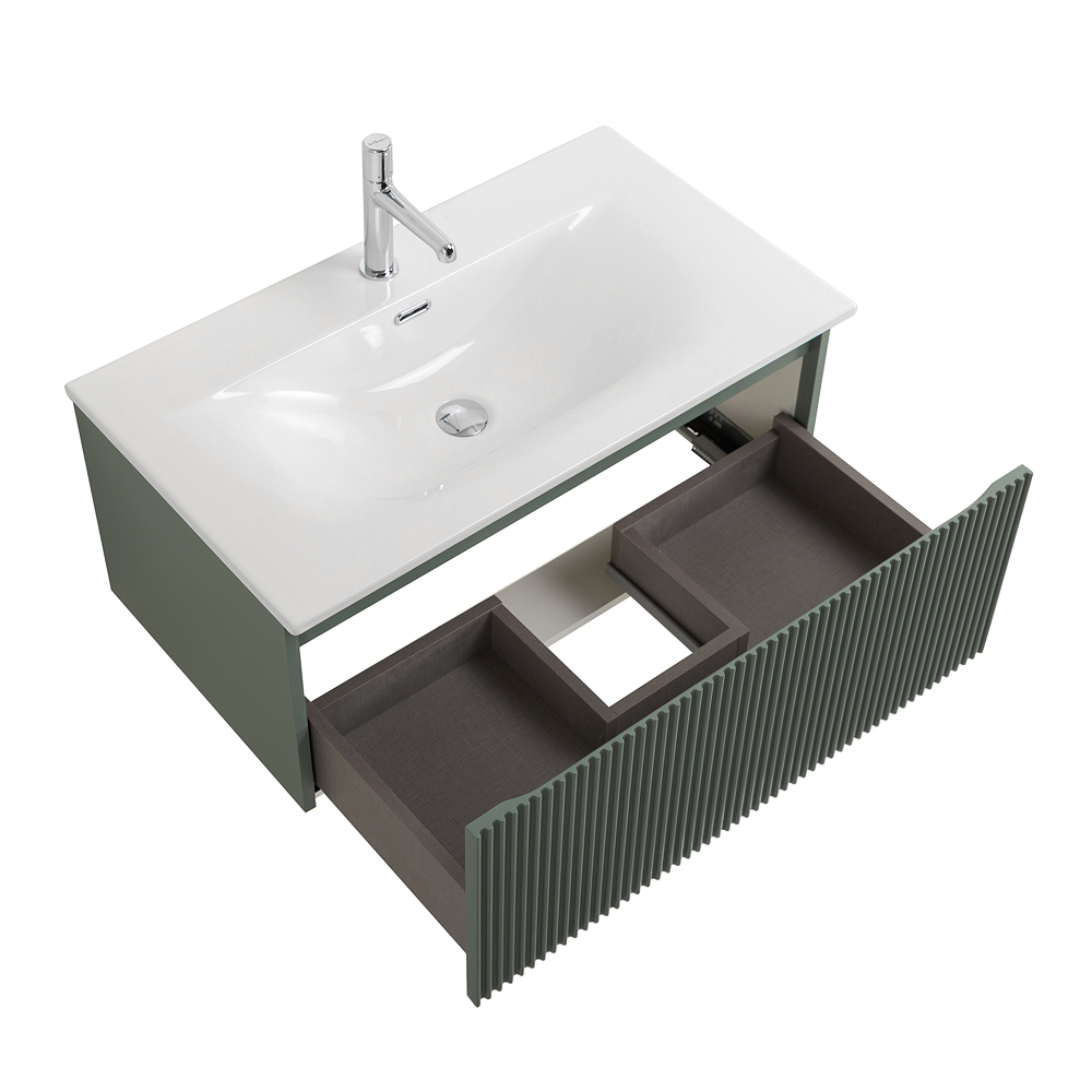 Тумба с раковиной подвесная BelBagno UNO-800-1C-SO-VO Еловый матовый, раковина белая BB-8099-80