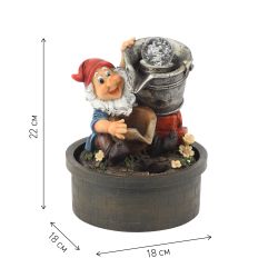 GANF-01 GREEN APPLE Настольный фонтан Гном Дачник 25 cм