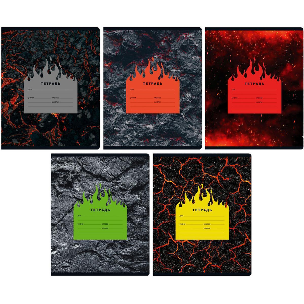 Тетрадь школьная А5 12л линия "Пламя" (BG)