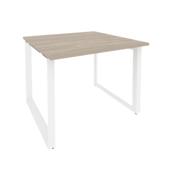 Onix Стол переговорный O.MO-PRG-1.1 Дуб Аттик/Металл Белый 980*980*750