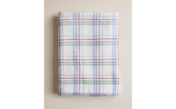 Zara Home плед детский из полиэстера, синий, в клетку, 70x100 см
