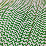Трубочки бумажные "зелёный зигзаг"