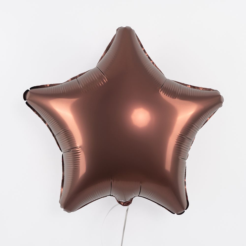 Шар (19''/48 см) Звезда, Каштан, Бохо, 1 шт.