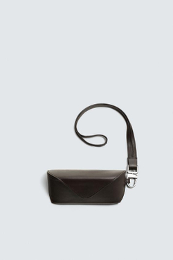 ZARA КОЖАНЫЙ ЧЕХОЛ ДЛЯ ОЧКОВ, КОРИЧНЕВЫЙ