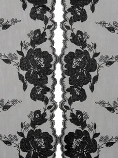 05-151 Вышивка на неэл. сетке 23 см, черный (левая)