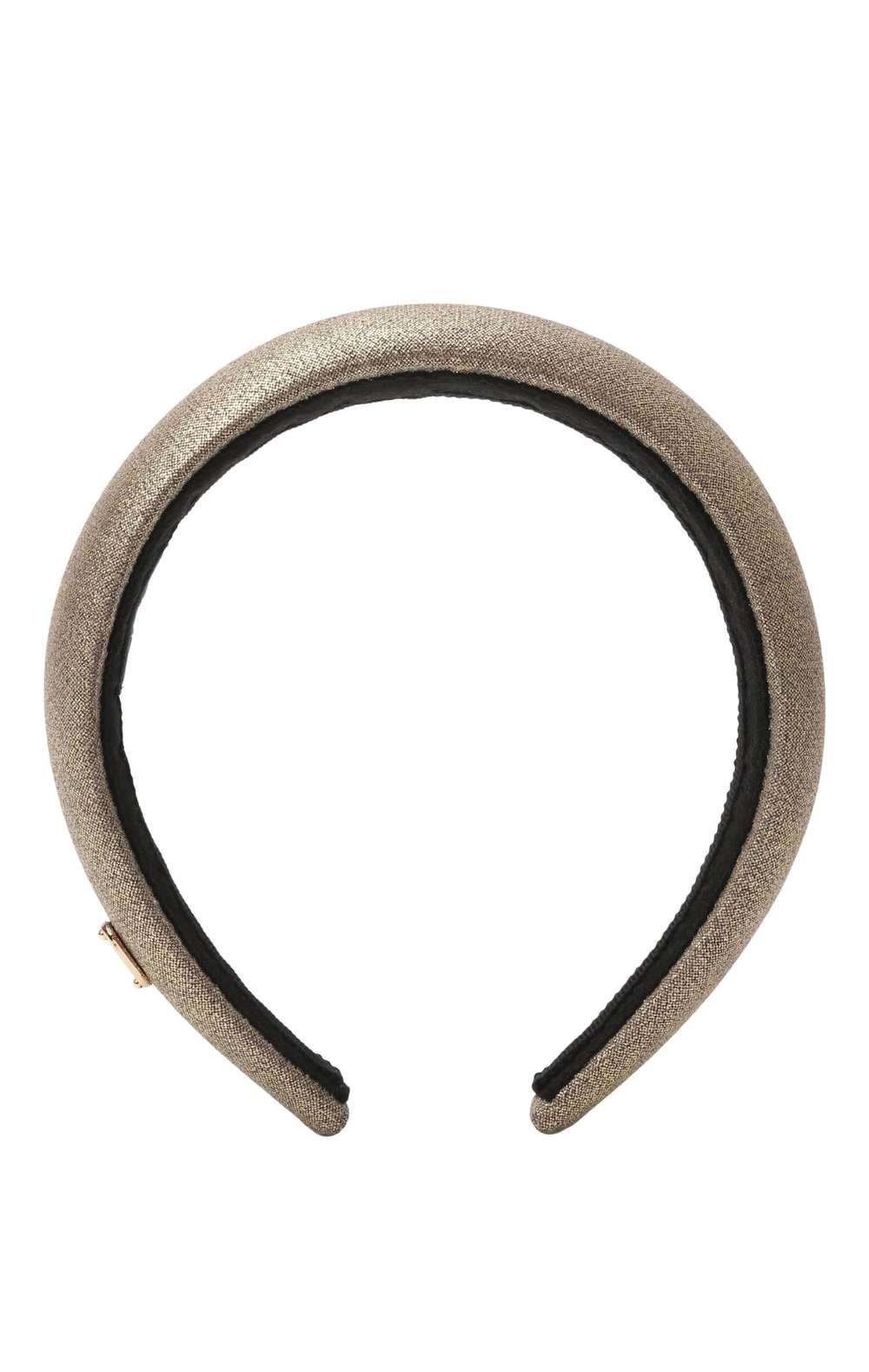 Ободок из шерсти золотого цвета