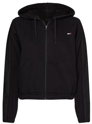 Женская Кофта теннисная Tommy Hilfiger Relaxed Branded Zip Up Hoodie - черный