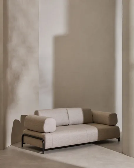 Трехместный диван Compo, бежевый