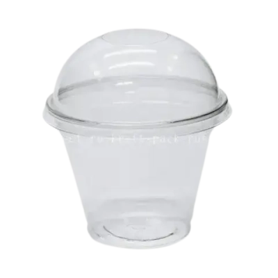 Стакан прозрачный с крышкой, 200 мл