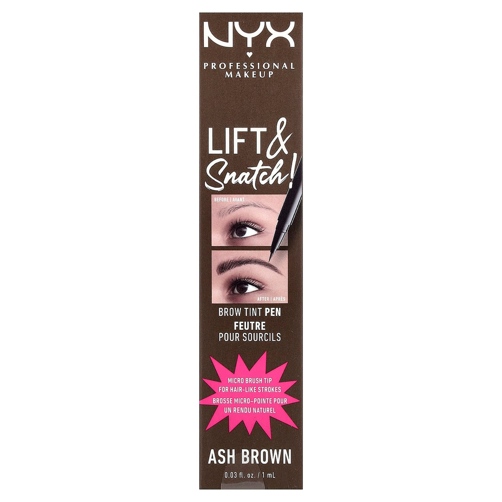 NYX Professional Makeup, Поднимите и бросьте! краска для бровей, оттенок 06 пепельно-коричневый, 1 мл (0,03 жидк. унции)