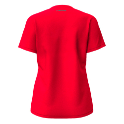 Футболка женская HEAD Club Original T-Shirt W 814845-RD-M, р.M, хлопок, полиэстер, эластан, красный