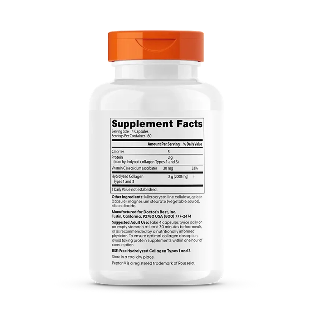 Collagen Types 1 and 3 and Vitamin C 2000 мг на порцию 240 капсул Doctors Best