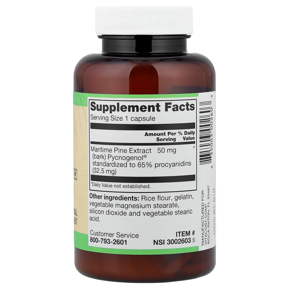Vitacost, Pycnogenol®, 50 мг, 90 капсул