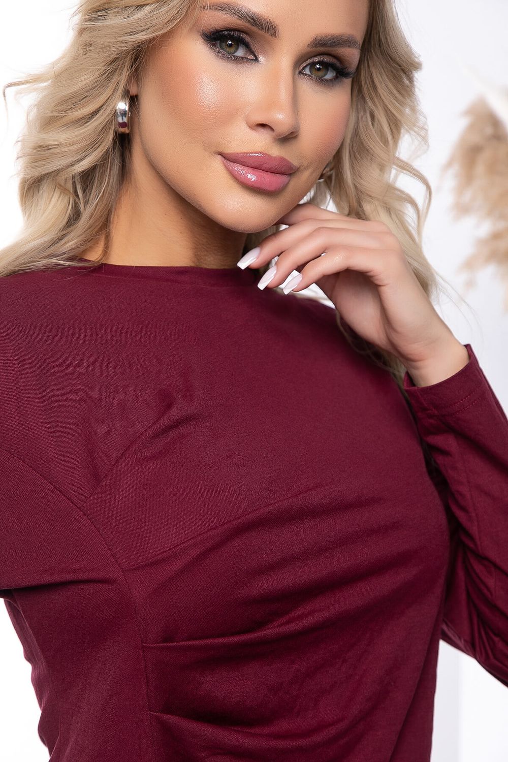 Лонгслив "Женевьева" (винный) Б7633 LT Collection