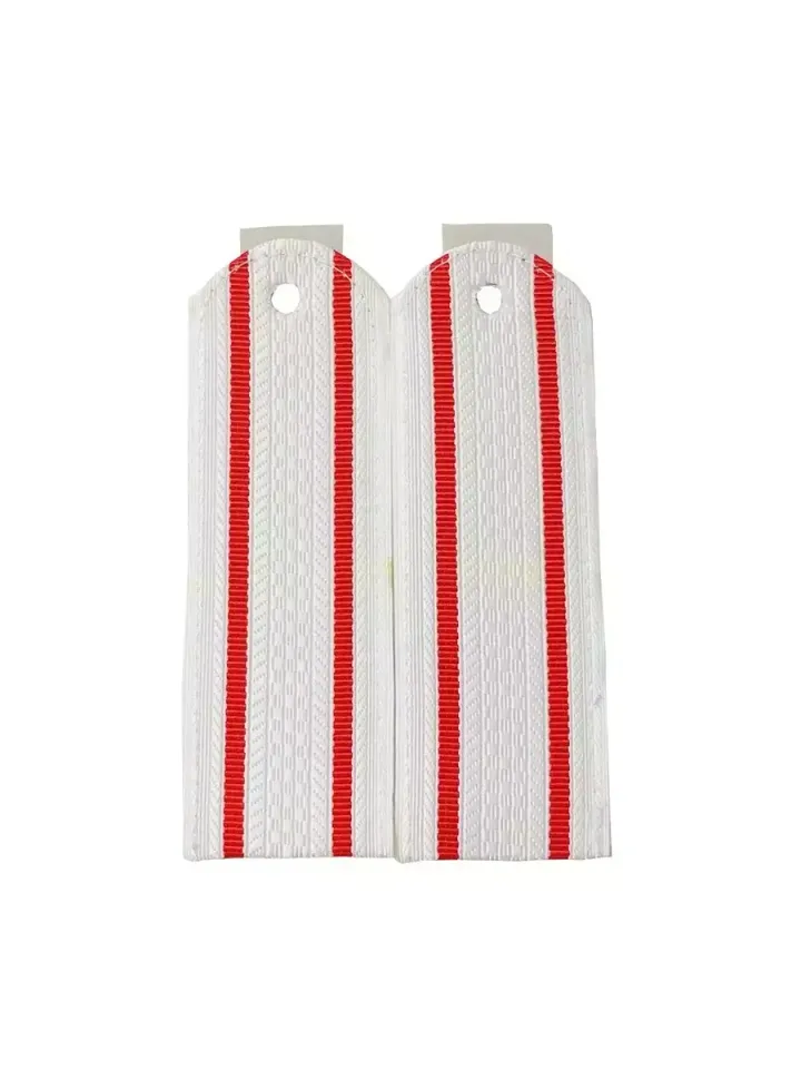 Погоны Полиция белые 2 просвета пластик