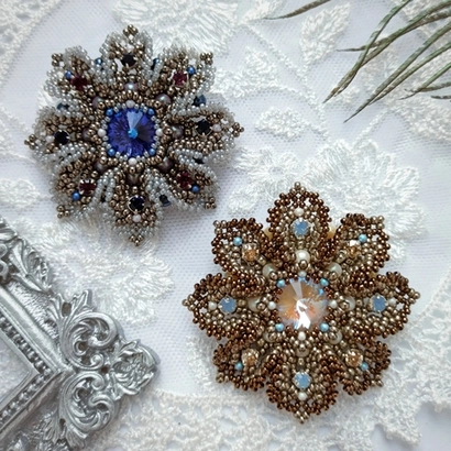Мастер-класс по броши Crystal Flower