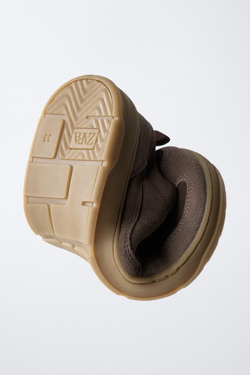 ZARA КОЖАНЫЕ КРОССОВКИ BAREFOOT, КОРИЧНЕВЫЙ