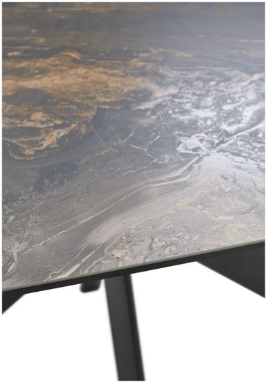 Стол BELLUNO 160 KL-176, итальянская керамика/ черный каркас