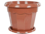 Горшок цветочный Гармония 2,5л с поддоном (коричневый)