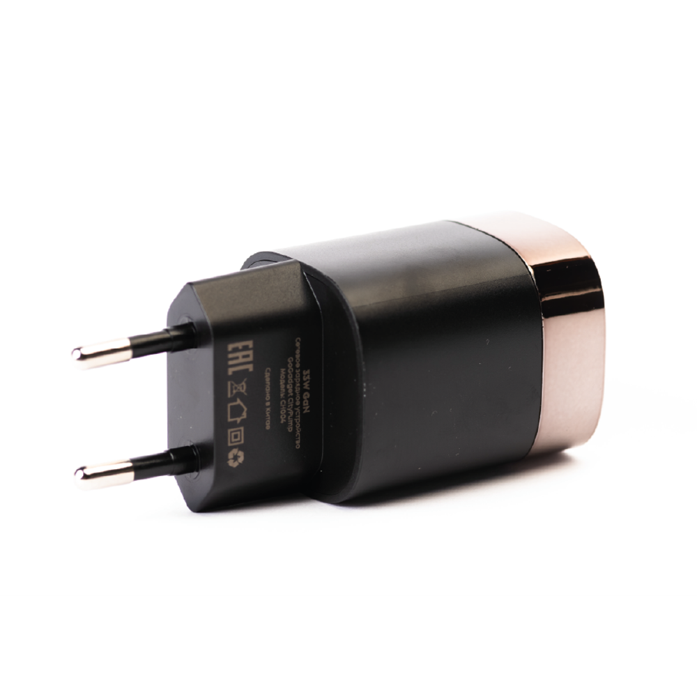 Сетевое зарядное устройство GoGadget CityPump 33W 1хUSB-C 1xUSB-A LCD (CH004)
