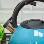 Чайник 2,8л со свистком, индукция, двухцветный, синий