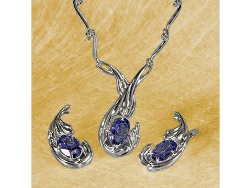 "Имбирь" серьги в серебряном покрытии из коллекции "Экзотика" от Jenavi  с английским замком