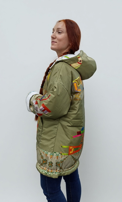 Двусторонняя куртка «Прелюдия к цивилизации», по мотивам одноименной картины Виктора Браунера