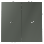 Выключатель встраиваемый VOLTUM S70 для жалюзи 10А, (титан)
