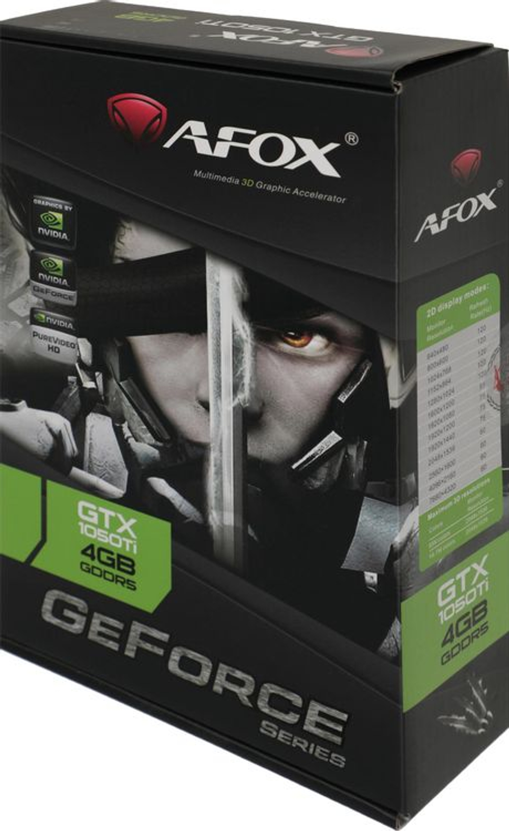 Видеокарта AFOX NVIDIA  GeForce GTX 1050TI AF1050TI-4096D5H7-V8 4ГБ GDDR5, Ret